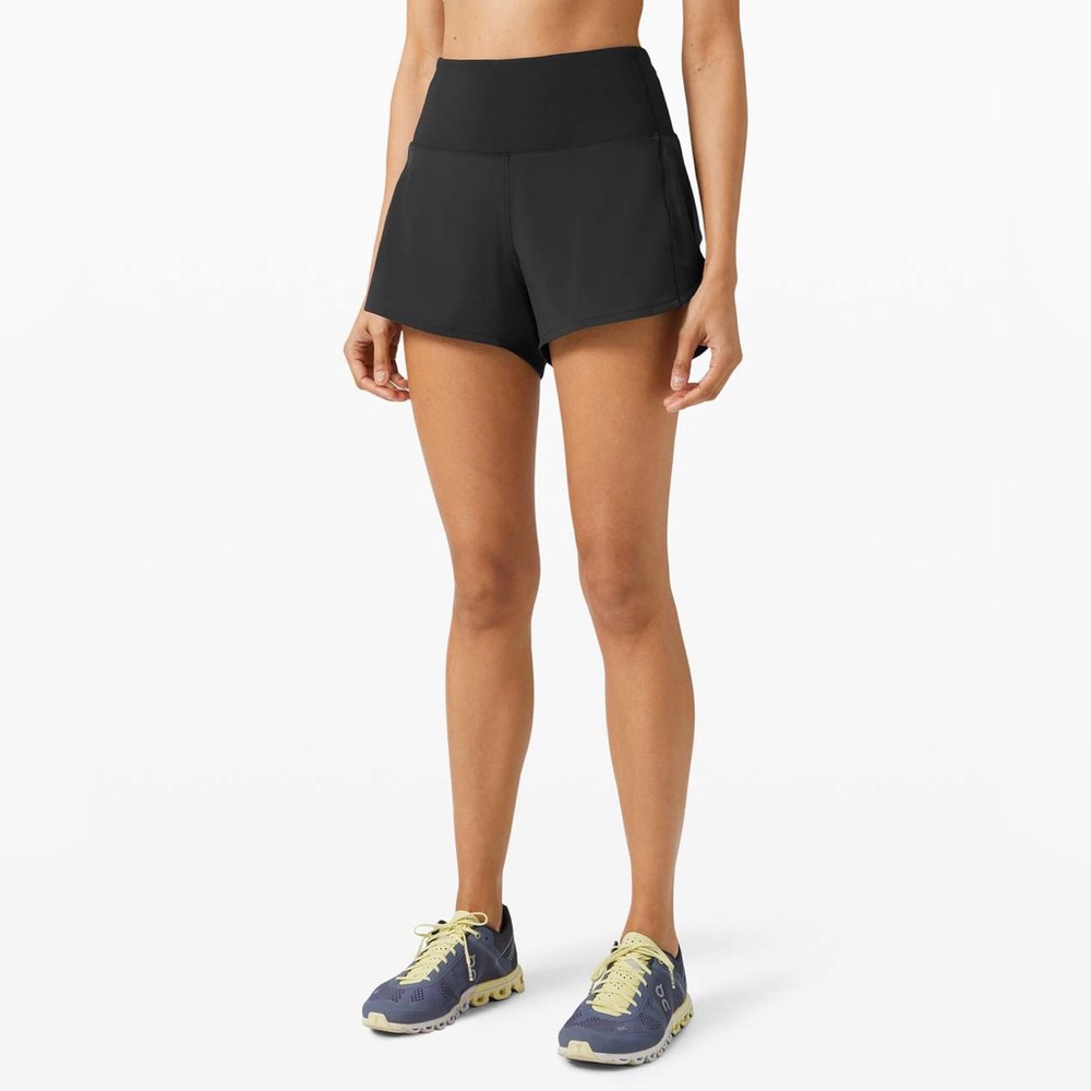lululemon athletica Black Layered Skort-Style Athletic Shorts